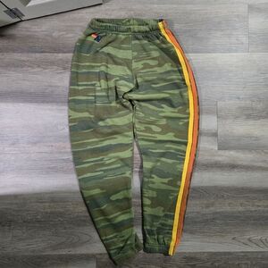 Aviator Nation Camo Rainbow Stripe Sweatpants XS - Made in USA